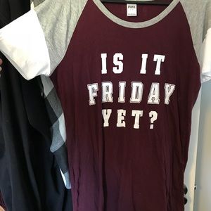 Victoria secret pink pajama top